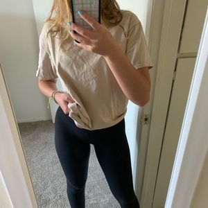 Tan oversized t-shirt